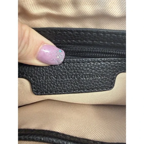 Dana Buchman Floral Crossbody Bag Black Rose Print Boho Goth Y2K EUC Purse - Picture 12 of 16